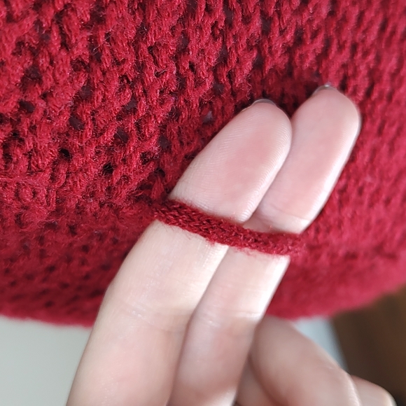 Bodycon Sweater Dress in Red - Picture 10 of 13